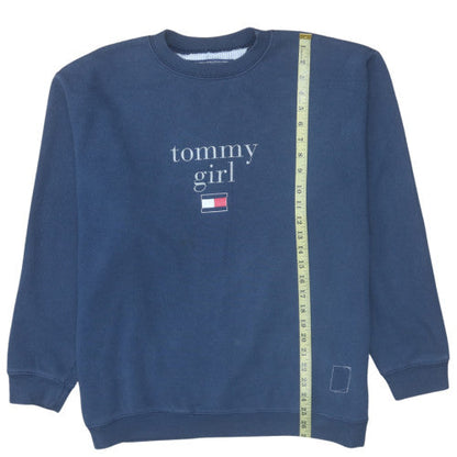 Womens UK Size L Tommy Hilfiger Blue Pullover Sweatshirt