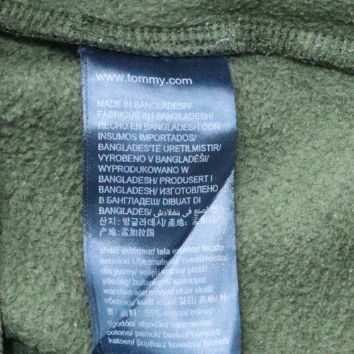 Mens UK Size S Tommy Jeans Green Henley Sweatshirt