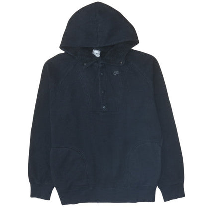 Mens UK Size L Nike Black Henley Hoodie