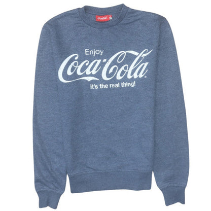 Mens UK Size S Coca-Cola Blue Pullover Sweatshirt
