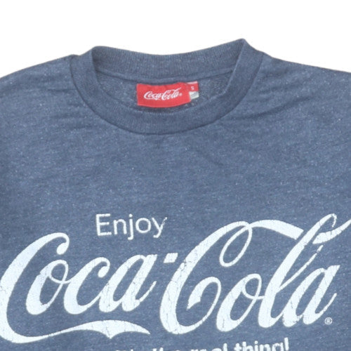 Mens UK Size S Coca-Cola Blue Pullover Sweatshirt
