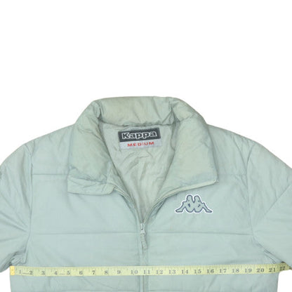Kappa Men's Light Blue Puffer Jacket Medium Polyester Polyamide Warm Casual