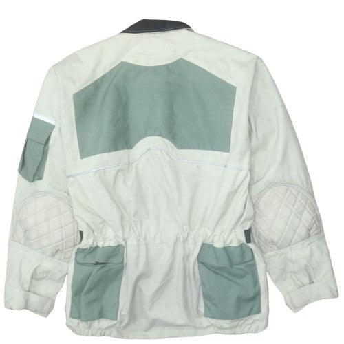 Mens Beige Green Cordura Hipora XL Motorcycle Jacket Belted Waterproof