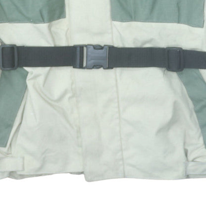 Mens Beige Green Cordura Hipora XL Motorcycle Jacket Belted Waterproof