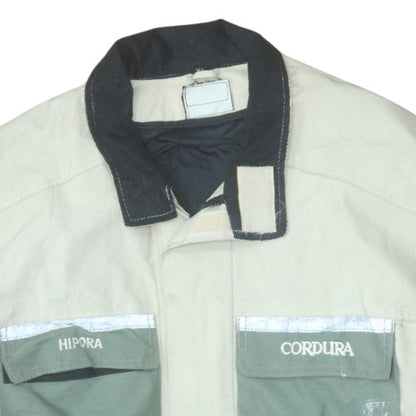 Mens Beige Green Cordura Hipora XL Motorcycle Jacket Belted Waterproof