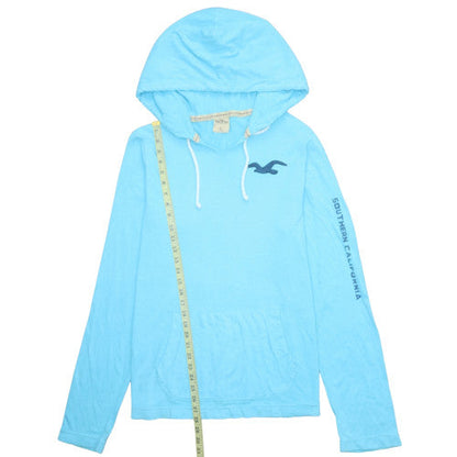 Mens UK Size L Hollister Blue Pullover Hoodie