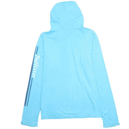 Mens UK Size L Hollister Blue Pullover Hoodie
