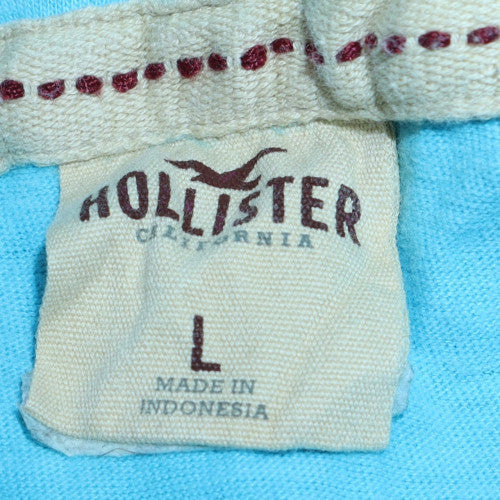 Mens UK Size L Hollister Blue Pullover Hoodie