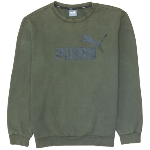 Mens UK Size L Puma Green Pullover Sweatshirt