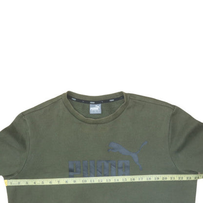 Mens UK Size L Puma Green Pullover Sweatshirt