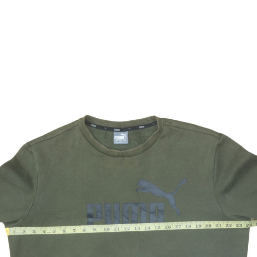 Mens UK Size L Puma Green Pullover Sweatshirt