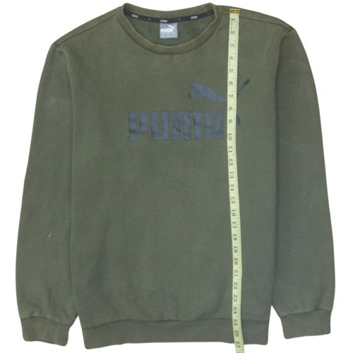 Mens UK Size L Puma Green Pullover Sweatshirt
