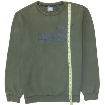 Mens UK Size L Puma Green Pullover Sweatshirt