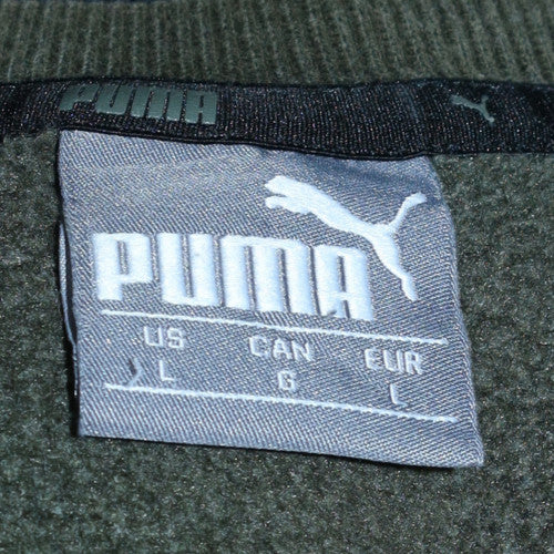 Mens UK Size L Puma Green Pullover Sweatshirt