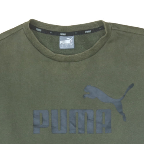 Mens UK Size L Puma Green Pullover Sweatshirt