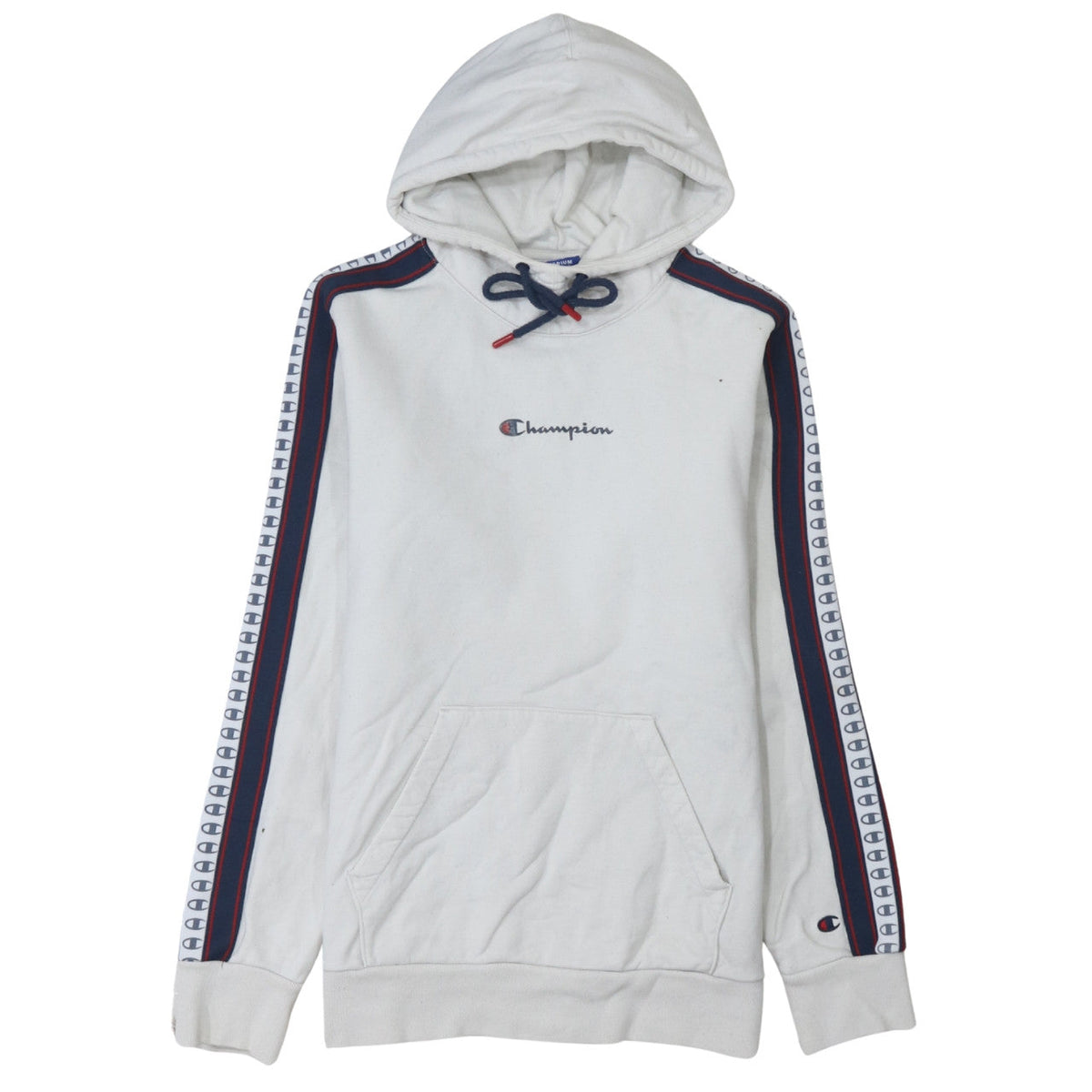 Mens UK Size M Champion White Pullover Hoodie