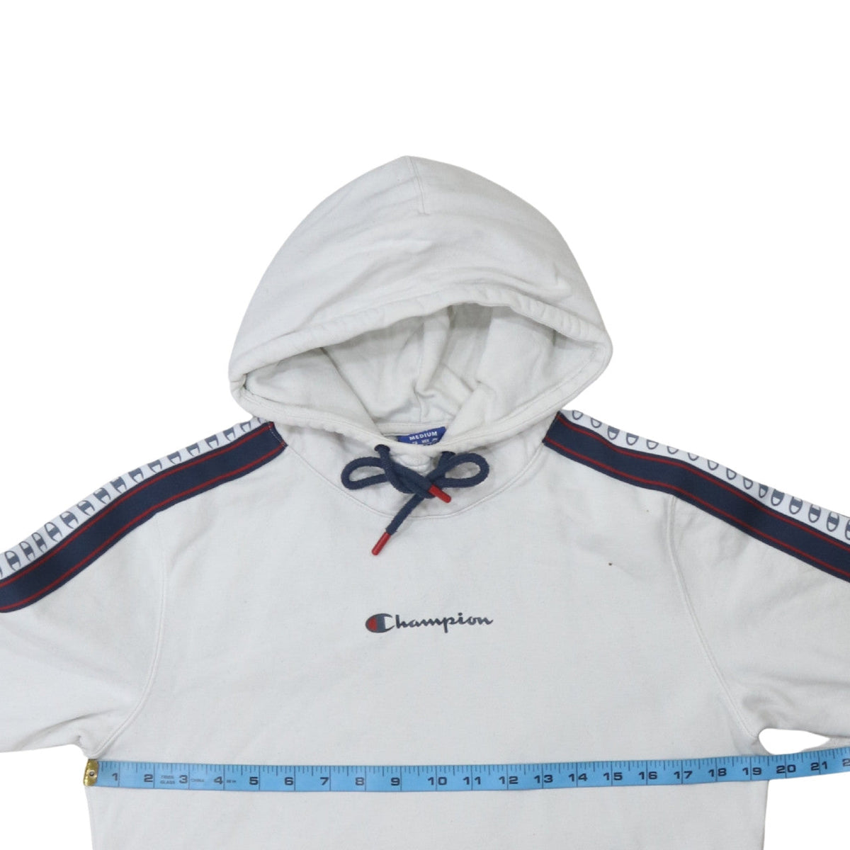 Mens UK Size M Champion White Pullover Hoodie