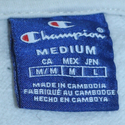 Mens UK Size M Champion White Pullover Hoodie