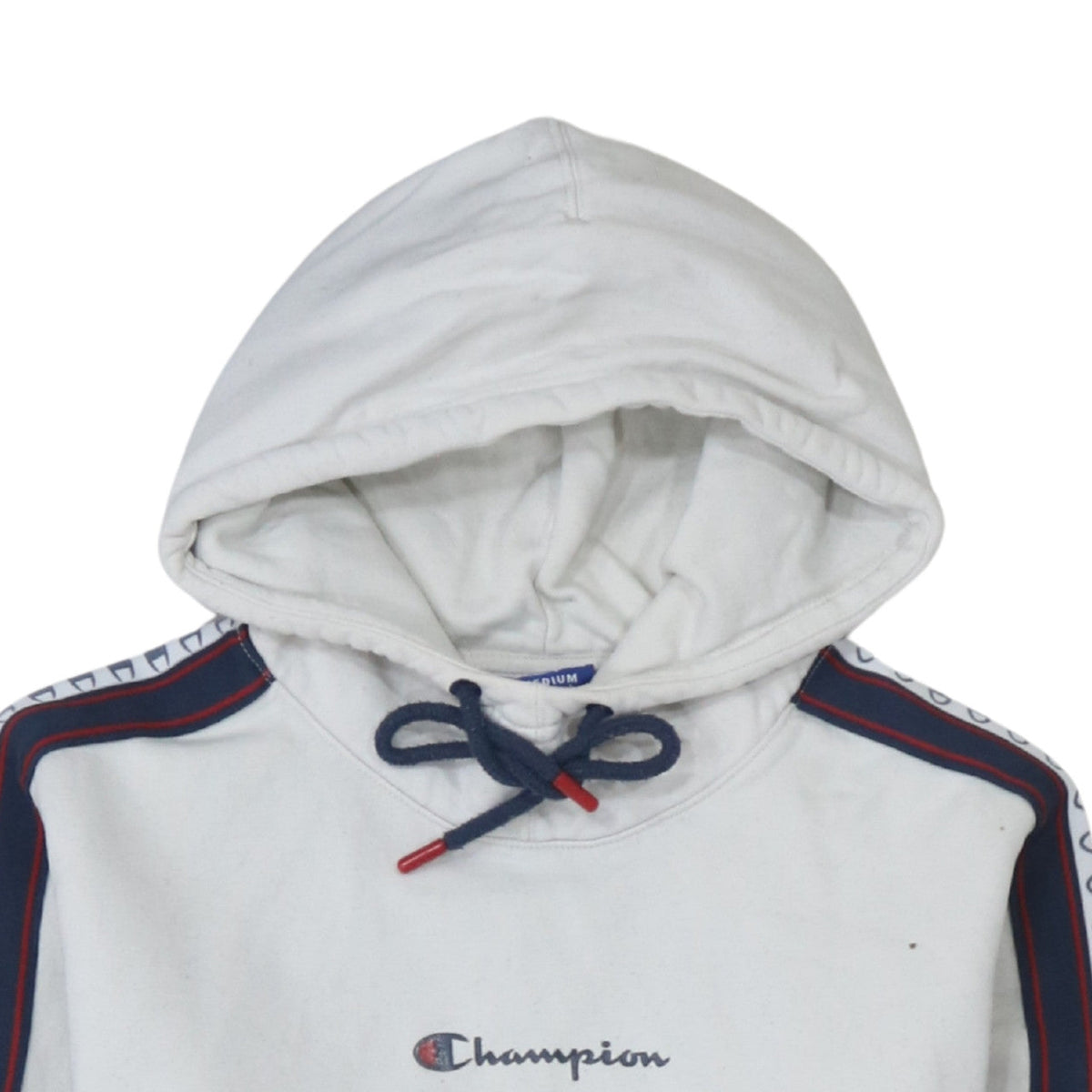 Mens UK Size M Champion White Pullover Hoodie