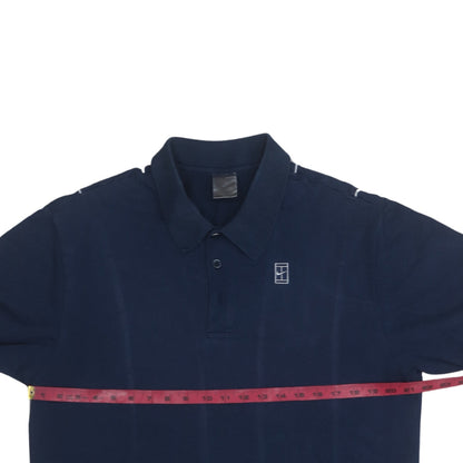 Nike Men's Blue Striped Short Sleeve Polo Shirt Size M