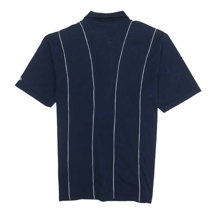 Nike Men's Blue Striped Short Sleeve Polo Shirt Size M