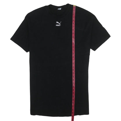 Puma Men's Black XS Crew Neck Short Sleeve Cotton T-Shirt