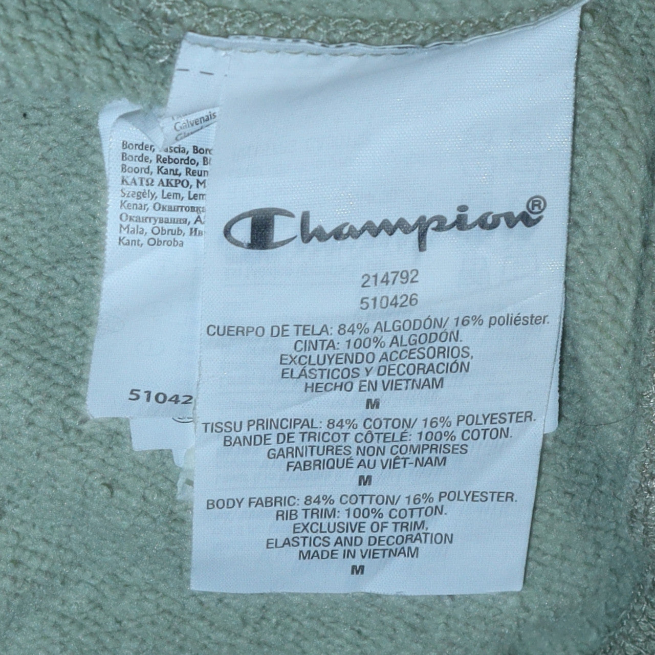 Mens UK Size M Champion Green Pullover Sweatshirt