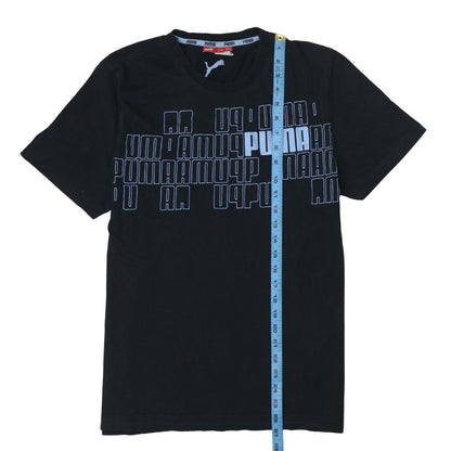 Puma Men's Black Large Graphic Print Sports T-Shirt