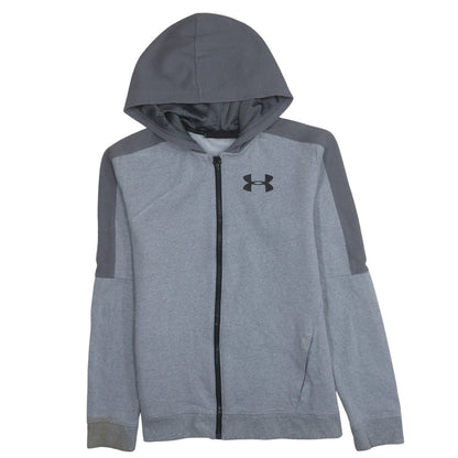 Teens UK Size L Under Armour Grey Full Zip Hoodie