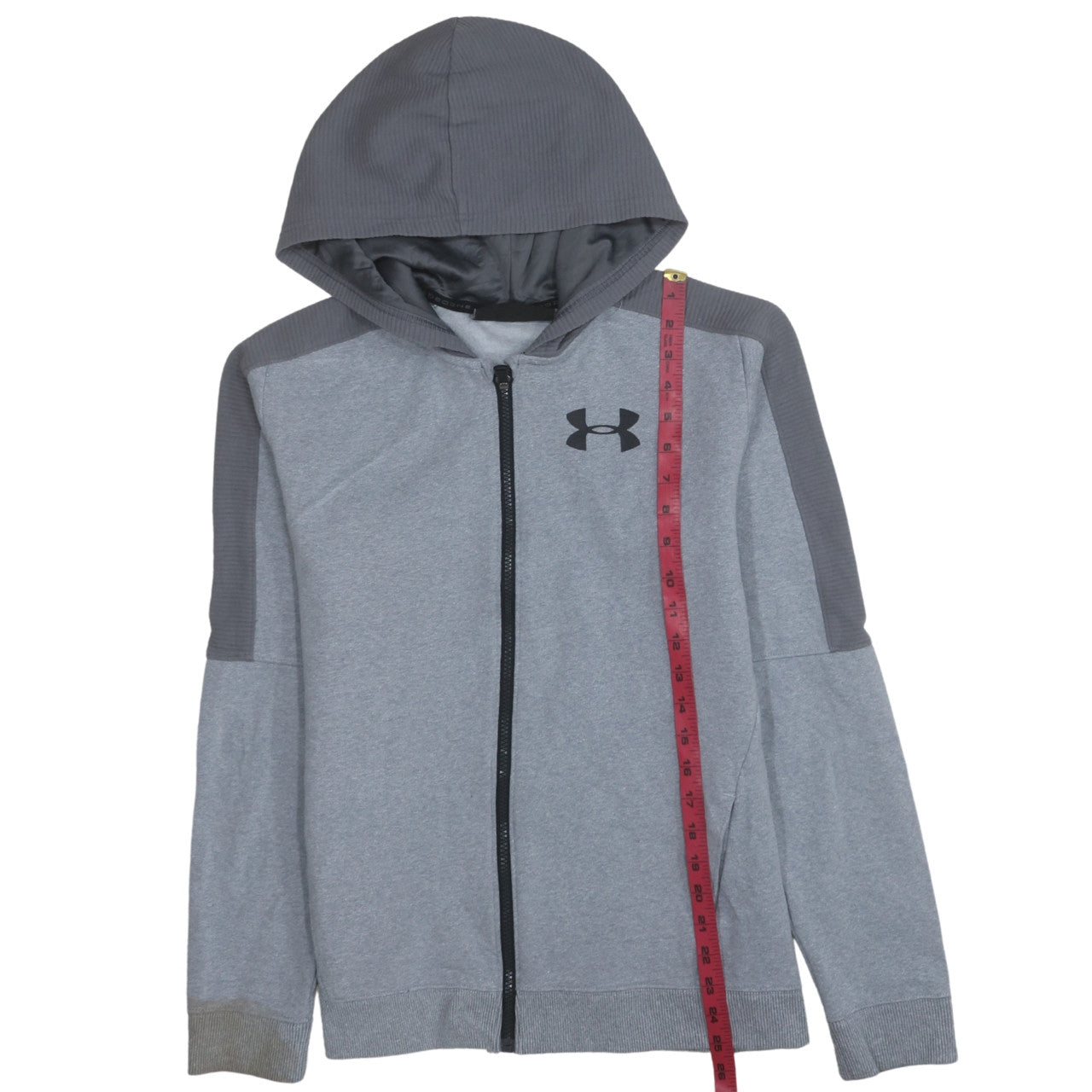 Teens UK Size L Under Armour Grey Full Zip Hoodie