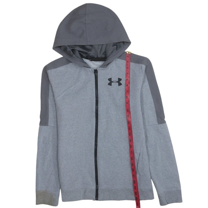 Teens UK Size L Under Armour Grey Full Zip Hoodie