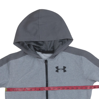 Teens UK Size L Under Armour Grey Full Zip Hoodie