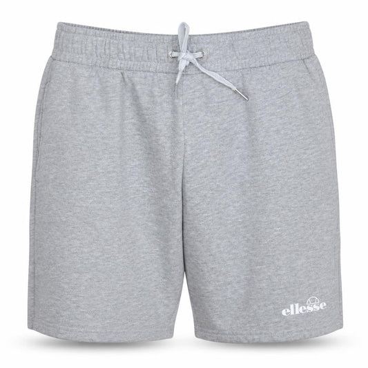 Front view of Ellesse Men's Grey Sweat Shorts, size S, Elastic Waist Casual