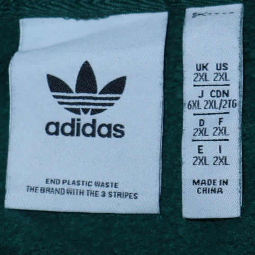 Mens UK Size 2XL Adidas Green Pullover Hoodie