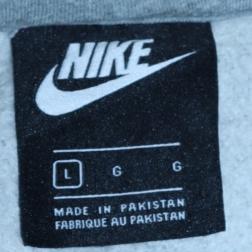 Mens UK Size L Nike Grey Pullover Hoodie