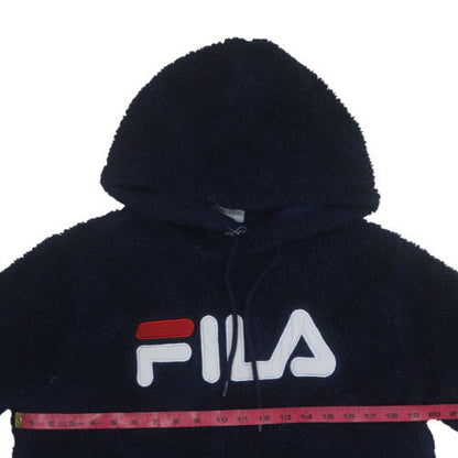 Mens UK Size M FILA Blue Pullover Hoodie