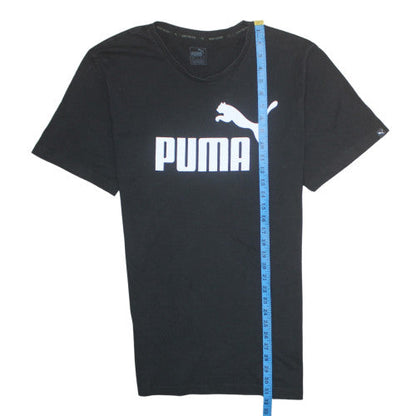 Puma Men's Black Crew Neck Short Sleeve Logo T-Shirt XXL