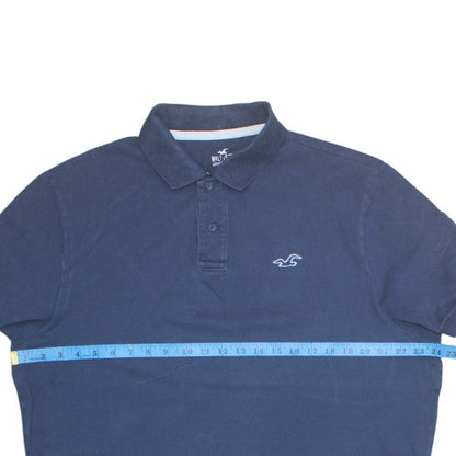 Hollister Men’s Blue 2XL Slim Fit Stretch Polo Shirt