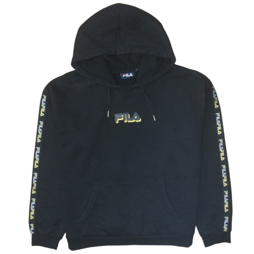 Mens UK Size L Fila Black Pullover Hoodie
