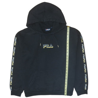 Mens UK Size L Fila Black Pullover Hoodie