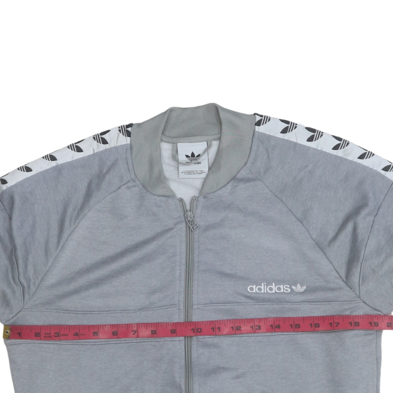 Mens UK Size S adidas Grey Full Zip Sweatshirt