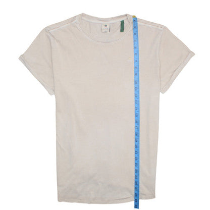 G-Star RAW Men's Beige L Crew Neck Cotton T-Shirt