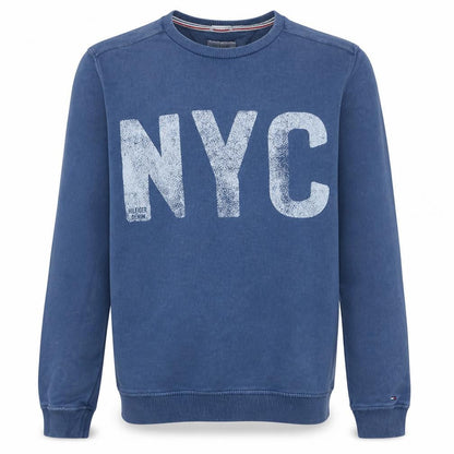 Mens UK Size M Hilfiger Denim Blue Pullover Sweatshirt