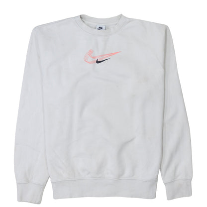 Mens UK Size M Nike White Pullover Sweatshirt