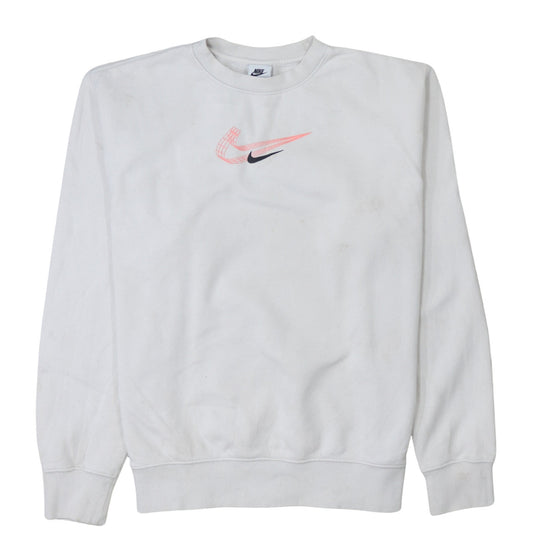 Mens UK Size M Nike White Pullover Sweatshirt