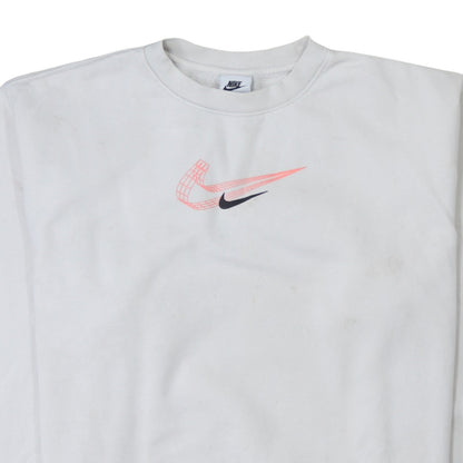 Mens UK Size M Nike White Pullover Sweatshirt