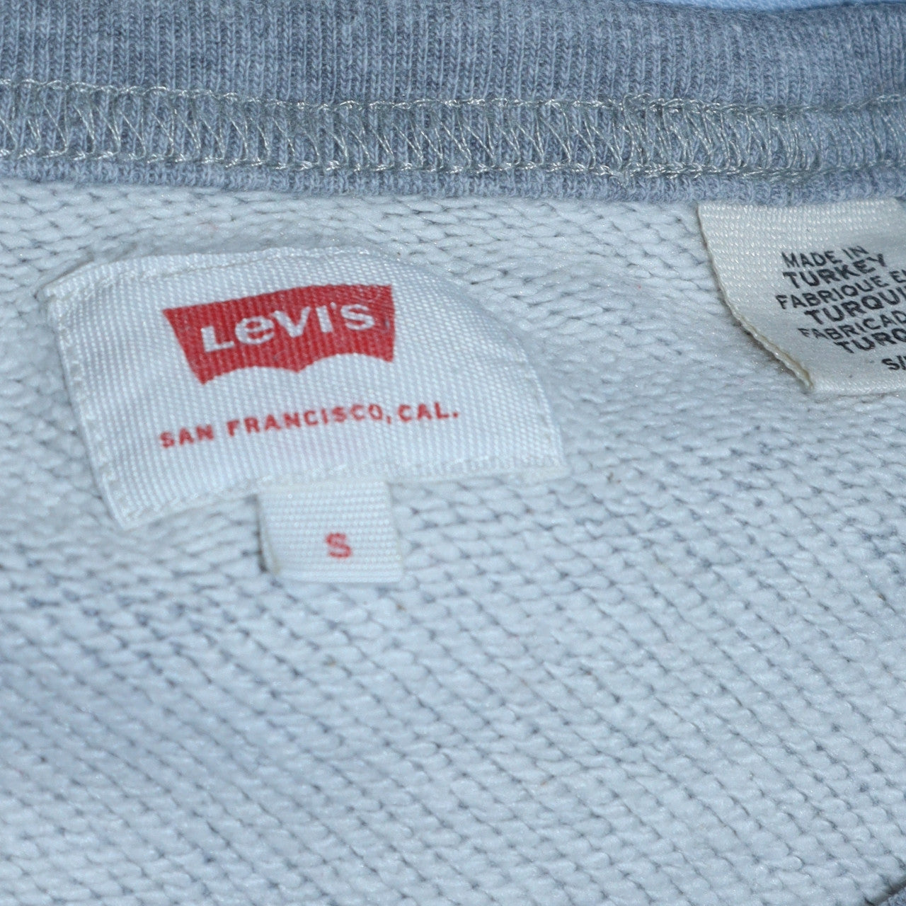 Mens UK Size S Levi's Grey Pullover Sweatshirt