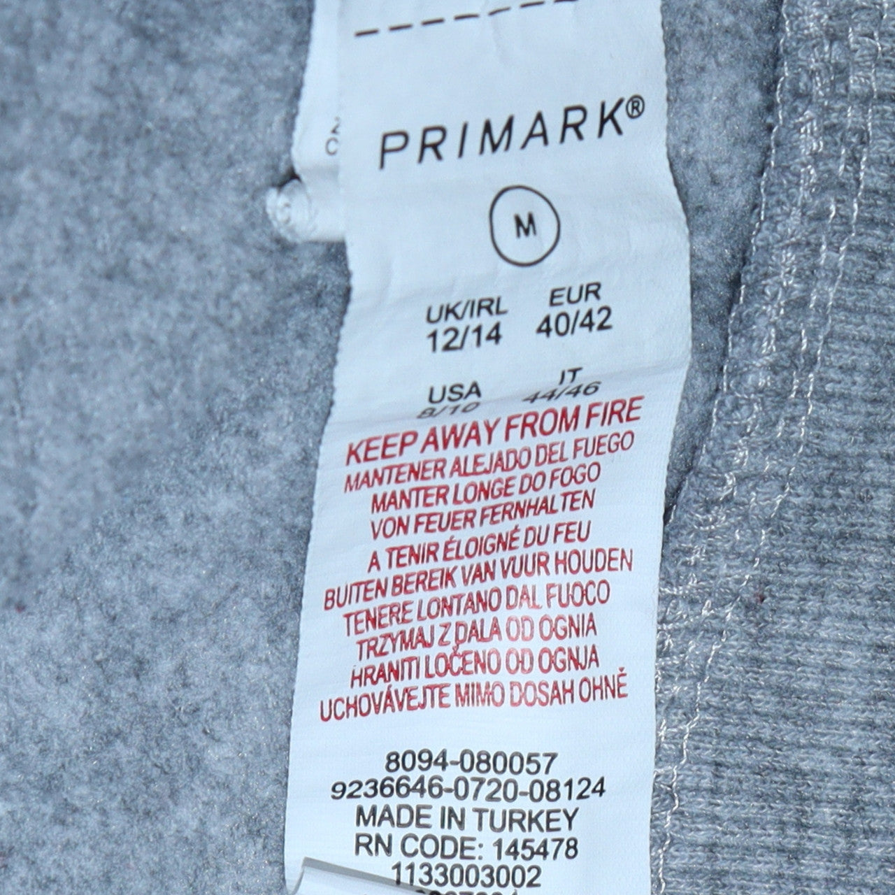 Womens UK Size 12/14 Primark Grey Pullover Sweatshirt