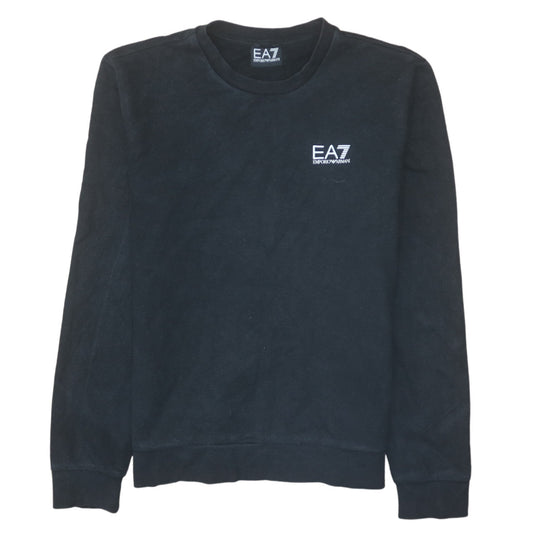 Mens UK Size M Emporio Armani Black Pullover Sweatshirt