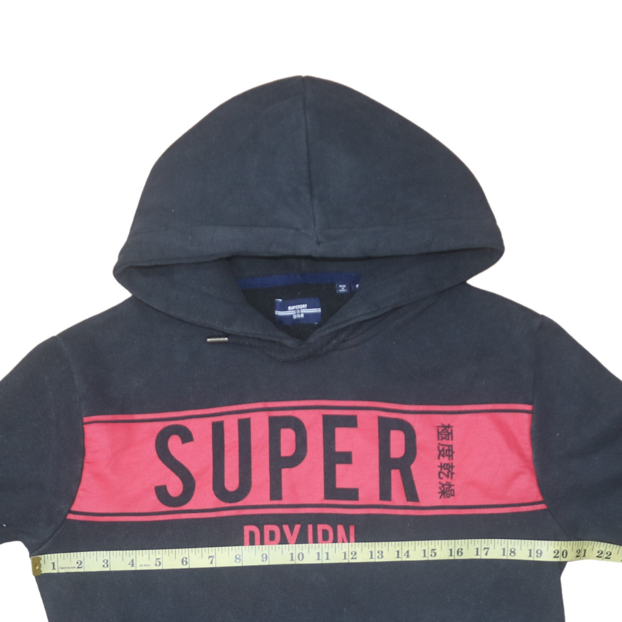 Mens UK Size S Superdry Black Pullover Hoodie